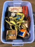 Box of Assorted Items - Cable, Brake System Parts, Electrical Parts, and more