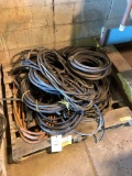 pallet of assorted welding cable, wire