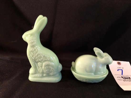 jade glass bunnies