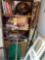 2 shelves - contents - crossbow -