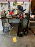 folding table, hardware, misc. contents