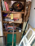 2 shelves - contents - crossbow -