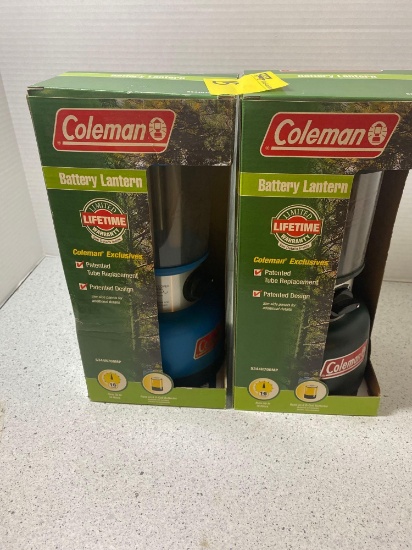 2 Brand New Coleman Battery Lanterns