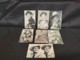 7 Western movie star photo cards- Roy Rogers, Chief Thundercloud, Gene Aurty and more