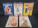 Hollywood Girls and Gags Movie Humor 20c magazines, 1937 June Sept Oct, 1938 March May
