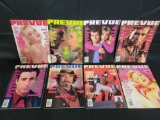 (8) Prevue magazines, Tom Selleck, Traci Lords, Robin Williams
