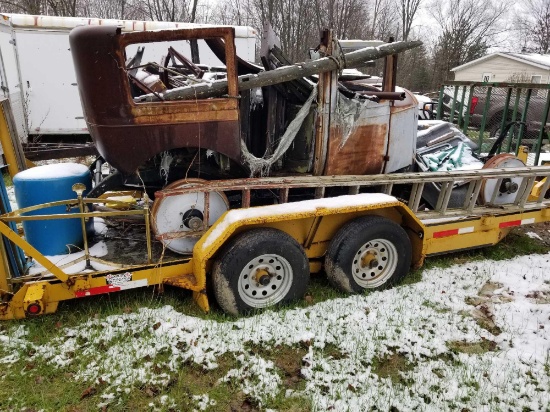 1927 Packard 533 series project car, sells with Cleveland low profile car trailer