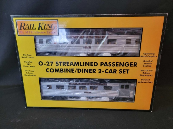 Rail King O-27 Streamlined Passenger Car and Diner Car