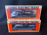 (2) Lionel Flat Cars with Water Tanks