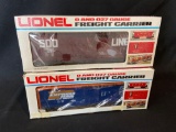 (2) Lionel Express Mail and Soo Line Box Cars