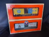 (2) Lionel Easter Car and Christmas Music Box Car