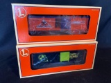 (2) Lionel Wicked Witch Halloween and Centennial Series Woodside Reefer Boxcars