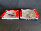 (2) Diecast Metal Budweiser Planes