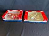 (2) Budweiser Diecast Metal Airplanes