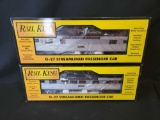 (2) Rail King O-27 Streamlined Passenger Cars