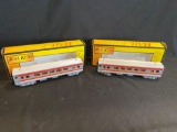 (2) Rail King Santa Fe Streamlined Coach Cars