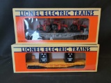 Lionel Toxic Waste and Tractor Flat Cars