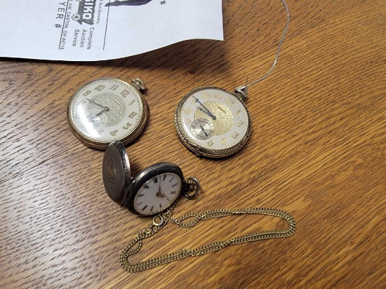 Waltham, Elgin, and Smaller Pocket Watch