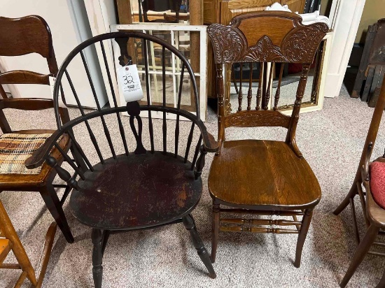 (2) antique chairs