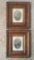 Pair of miniature landscape pictures, framed