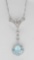 Art Deco 1920s Sterling silver lavaliere necklace