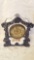 Antique Ansonia / Gilbert mantel clock, fancy porcelain case