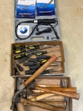 Craftsman & Stanley screw drivers, Swann inspection camera, assorted hammers