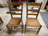 2 Wooden chairs, need repairs