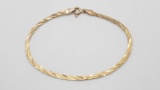 10kt gold braided bracelet