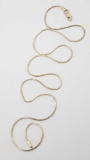 14kt yellow gold square snake chain necklace