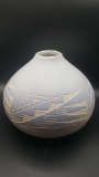Handmade Indian themed pottery vase