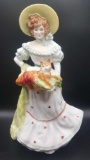 Royal Doulton 1997 JANE lady with cat figurine