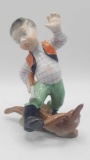 Vintage Herend / Hungary hunter & bunny figurine