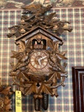 Black Forest style cuckoo clock w/ (3) weights.