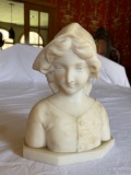 Alabaster lady bust, 8