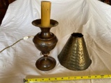 Arts & Crafts style electric lamp, unsigned.