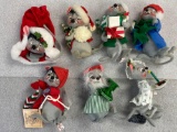 (7) Annalee Christmas mice.