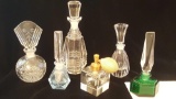 6 Antique & vintage glass perfume bottles