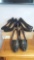 Three pairs of Clark's ladies black shoes, 8M