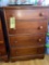 Maple 4-drawer chest.