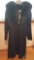 $599.00 ladies fur trimmed black coat by ANTONIO MELANI