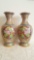 Elegant vintage Chinese cloisonne enamel vase, pair
