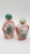 Vintage reverse painted glass Chinese snuff bottles