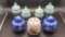 7 miniatures Asian themed ginger jars