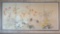 Older vintage Asian hand painted 4 panel screen