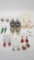 9 pairs of showy earrings