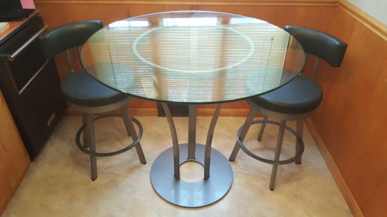 Sleek contemporary high top table dinette set