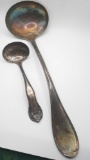 Old silverplated Reed and Barton ladle & Sterling ladle