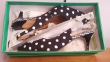 New in box J.RENEE polka dotted heels ladies shoes, 8M