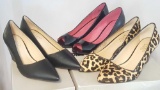 3 pairs ladies wedge shoes, size 8M